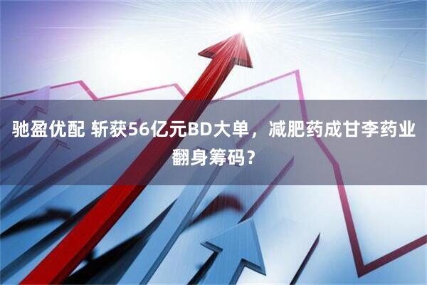 驰盈优配 斩获56亿元BD大单，减肥药成甘李药业翻身筹码？